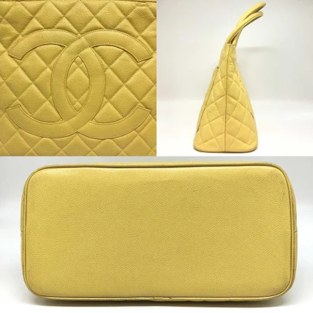 Chanel Vintage Pre-owned Leather handbags Yellow Dames