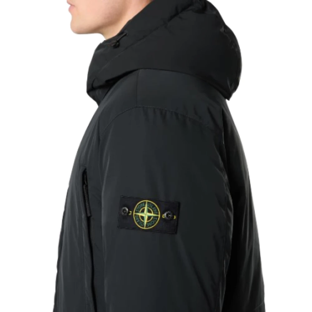Stone Island Donsblouson Parka met hoogwaardige veren Black Heren