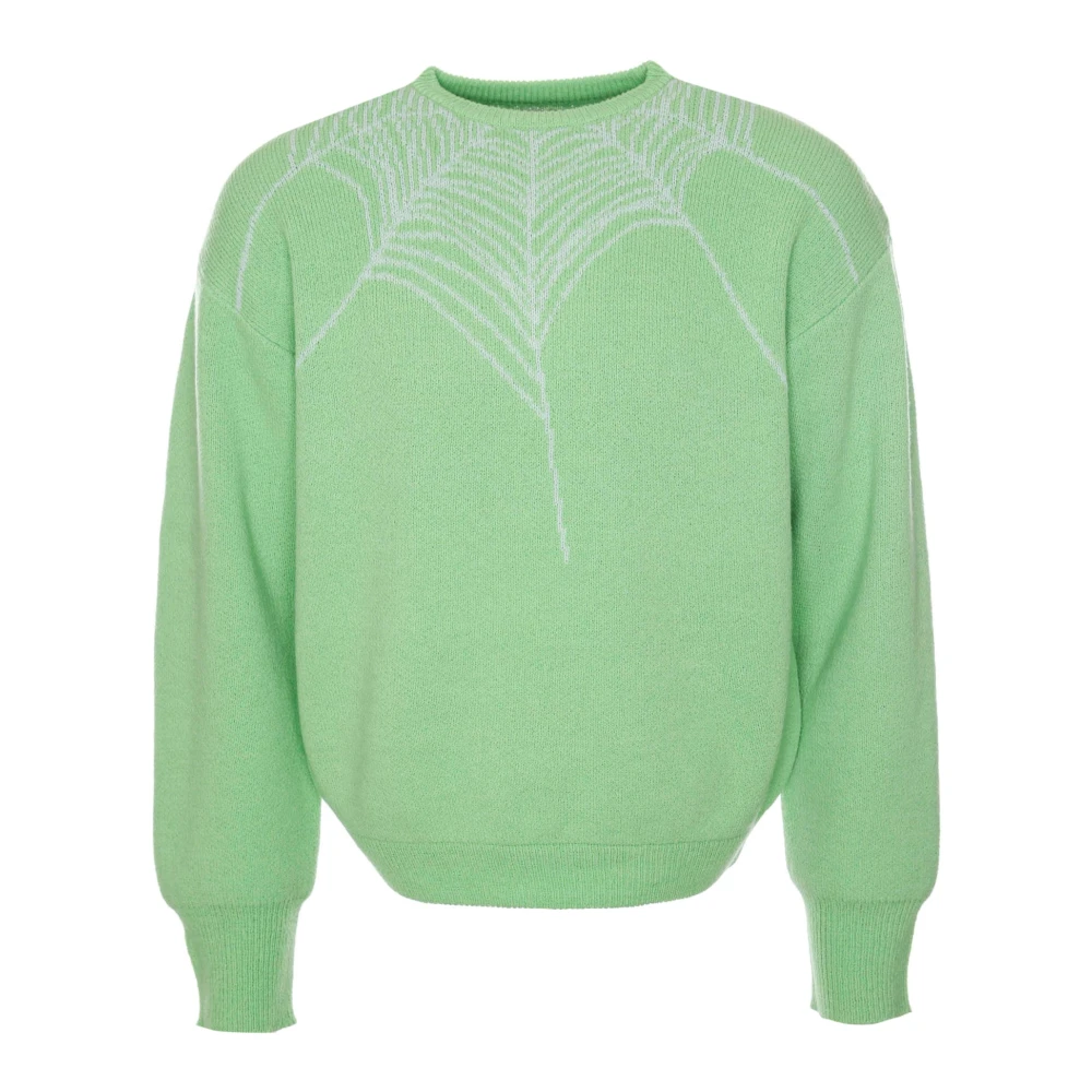Stockholm Surfboard Club Jacquard Gebreide Trui Green Dames