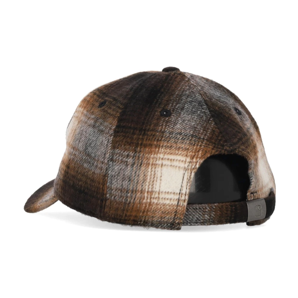 Carhartt WIP Geruit Gebogen Klep Pet Bruin Zwart Multicolor Heren