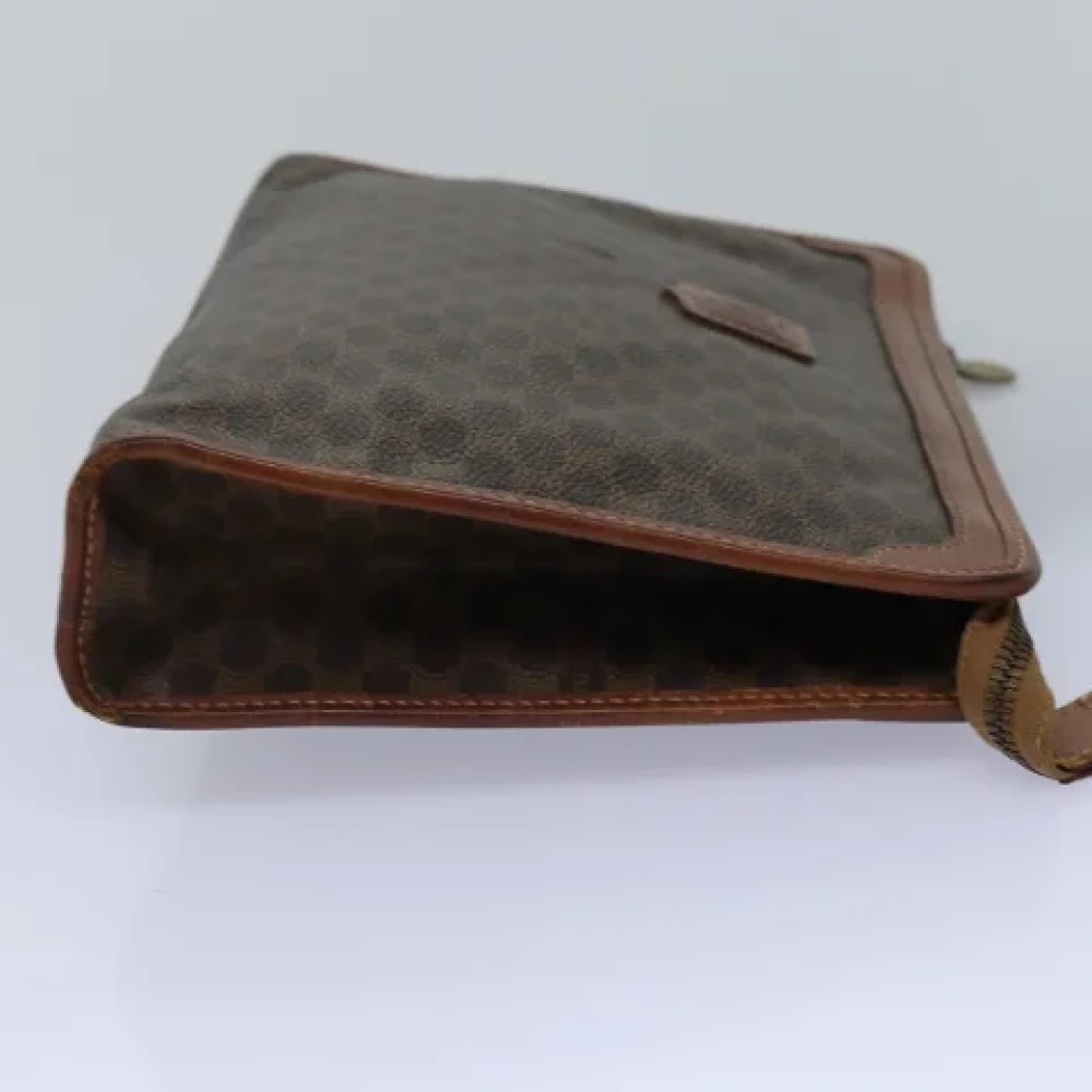 Celine Vintage Pre-owned Leather clutches Brown Dames
