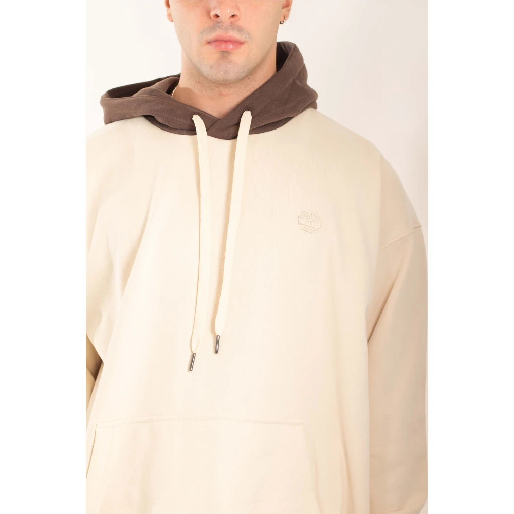 Timberland Comfortabele Boucle Hoodie voor Koud Weer Beige Heren