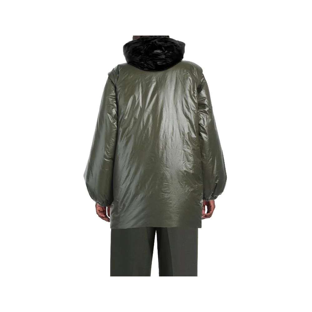 Jil Sander Groene nylonjas met donsveren Green Heren
