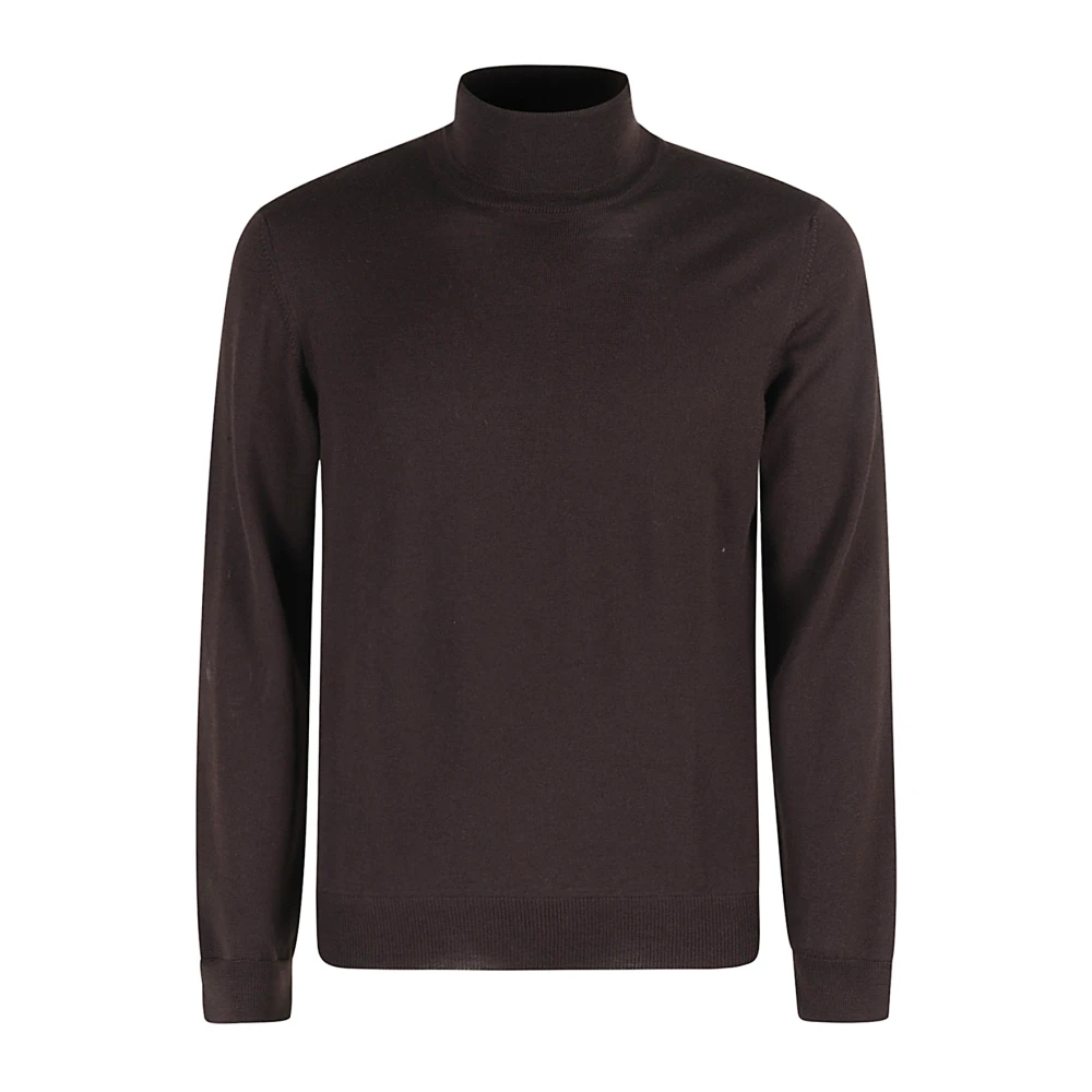 Tagliatore Merino Wol Trui Brown Heren