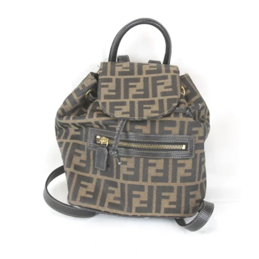 Fendi Vintage Pre-owned Canvas fendi-bags Green Dames