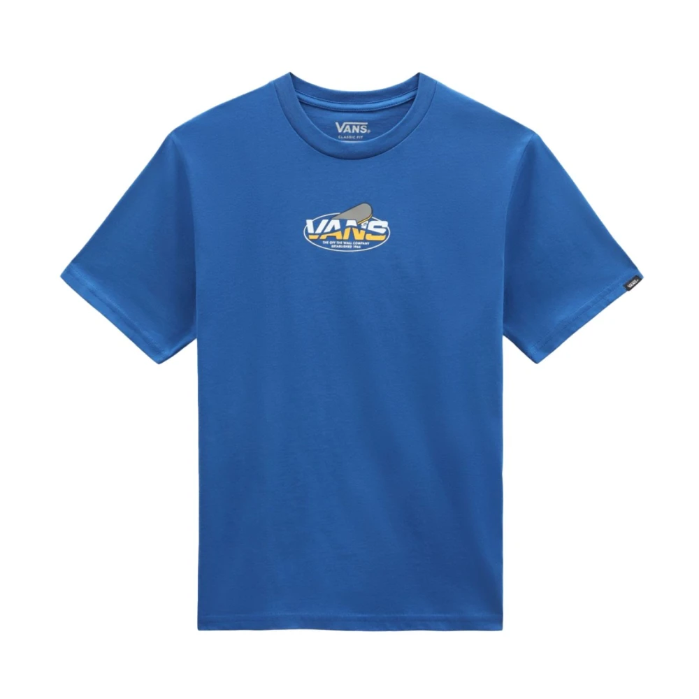 Vans Blauw Logo T-shirt Korte Mouw Blue Heren