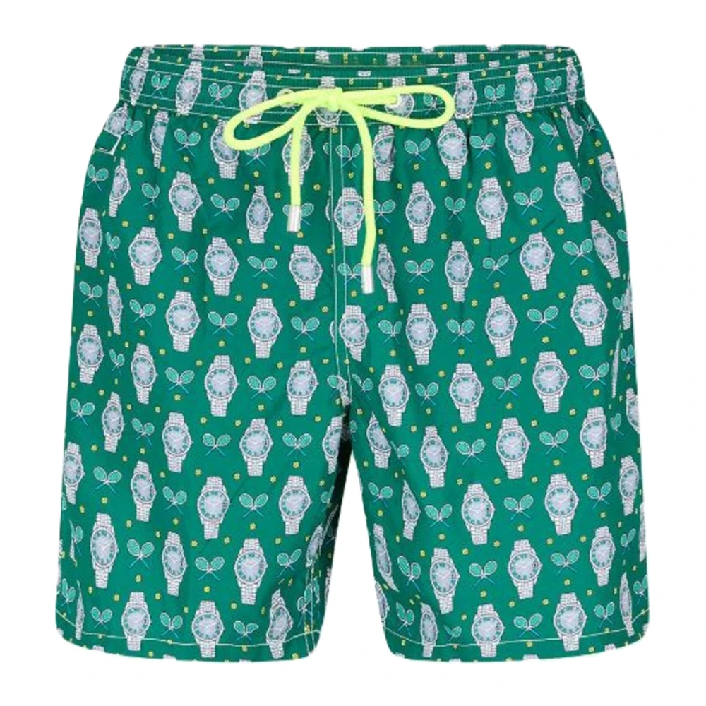 Mc2 Saint Barth Men's Green Beachwear, M, Lighting Micro Fantasy Ultralight Swimsuit