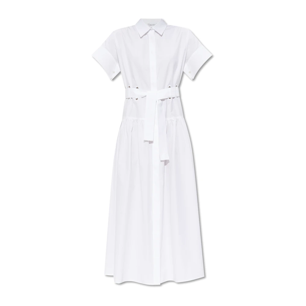 Max Mara Katoenen jurk 'Agoraio' White Dames