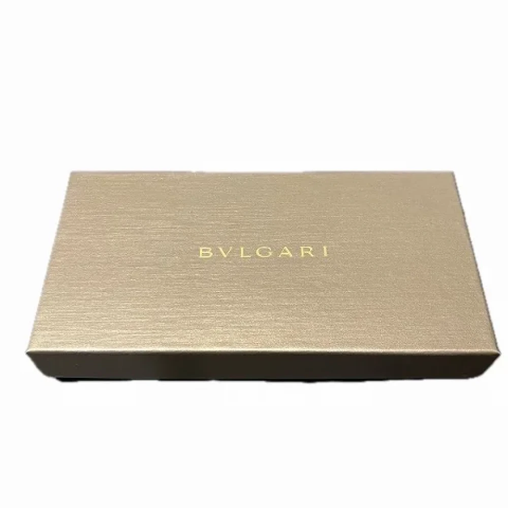 Bvlgari Vintage Pre-owned Leather wallets Black Dames
