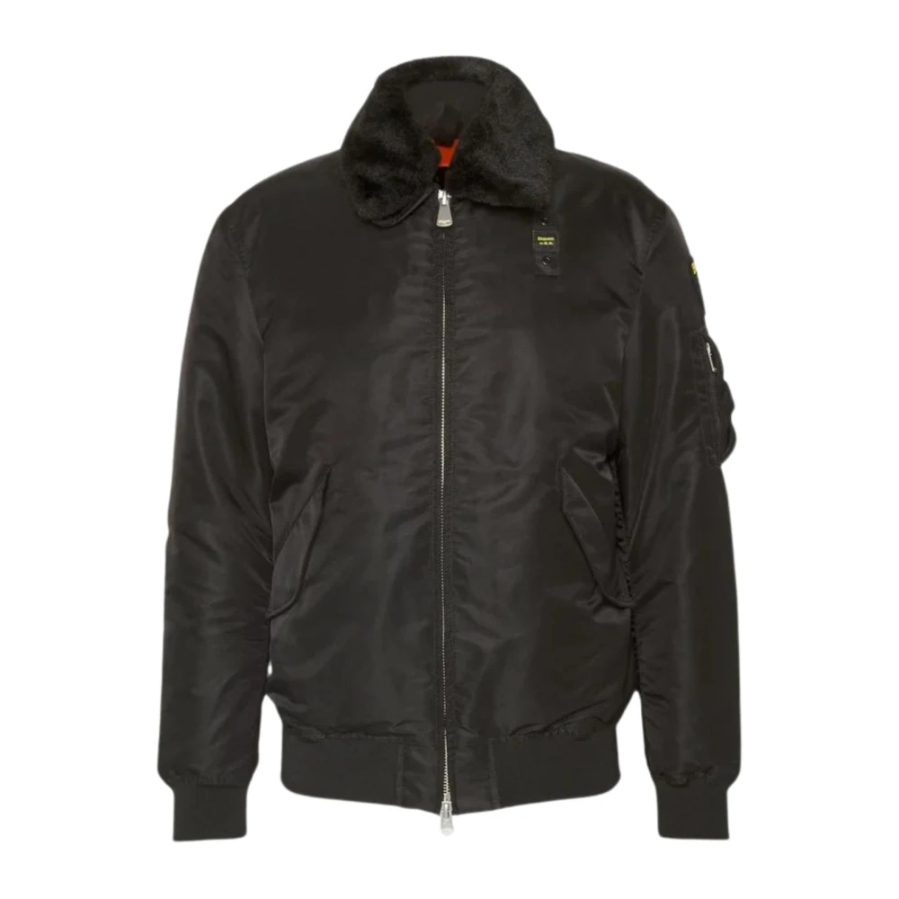 Blauer Men's Black Light Jackets, 3XL, Short Padded Bomber Jacket