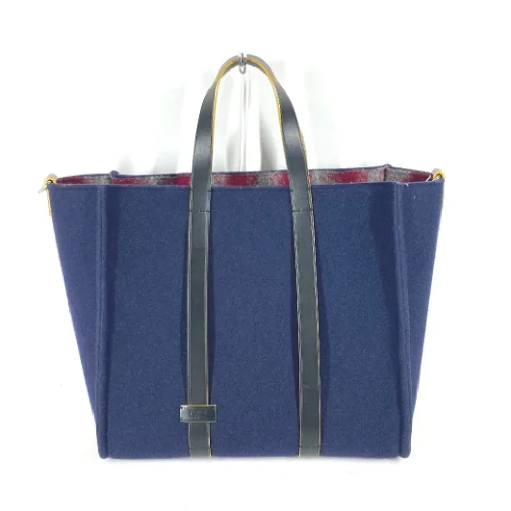 Fendi Vintage Pre-owned Wool fendi-bags Blue Dames