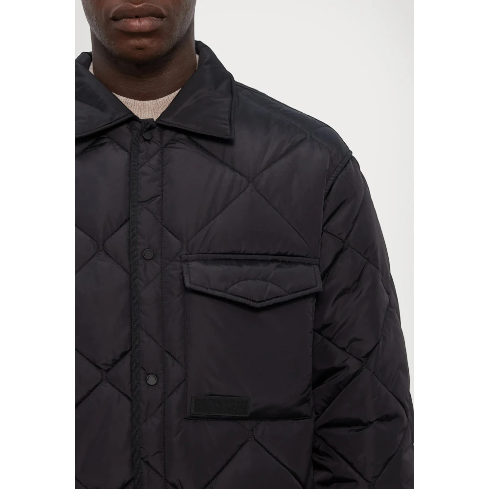 Armani Exchange Zwarte Lichtgewicht Gewatteerde Jas 6Dzb04 Black Heren