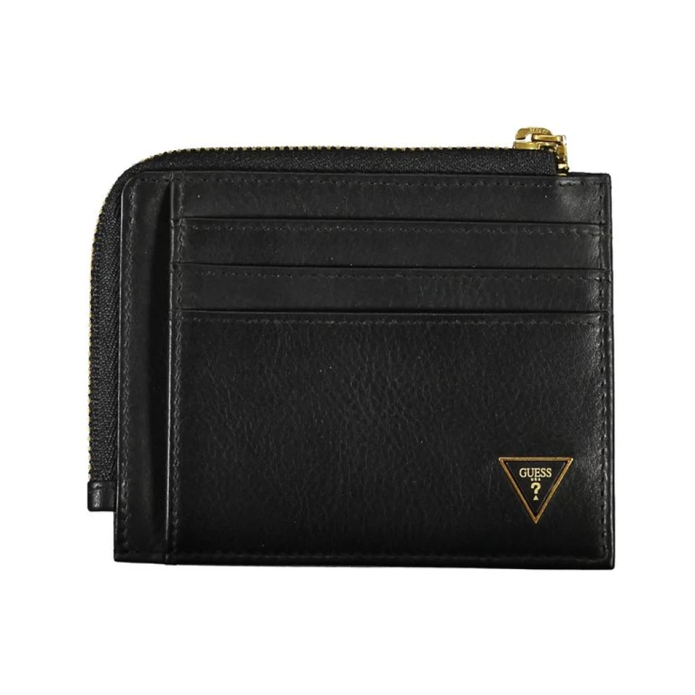 Guess Elegante Leren Portemonnee met RFID-bescherming Black Heren