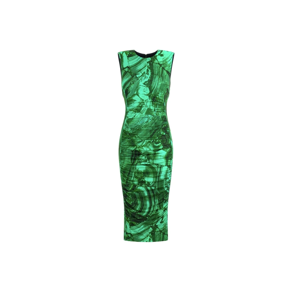Roberto Cavalli Green Midi Dresses, Female, S, Elegant Dress