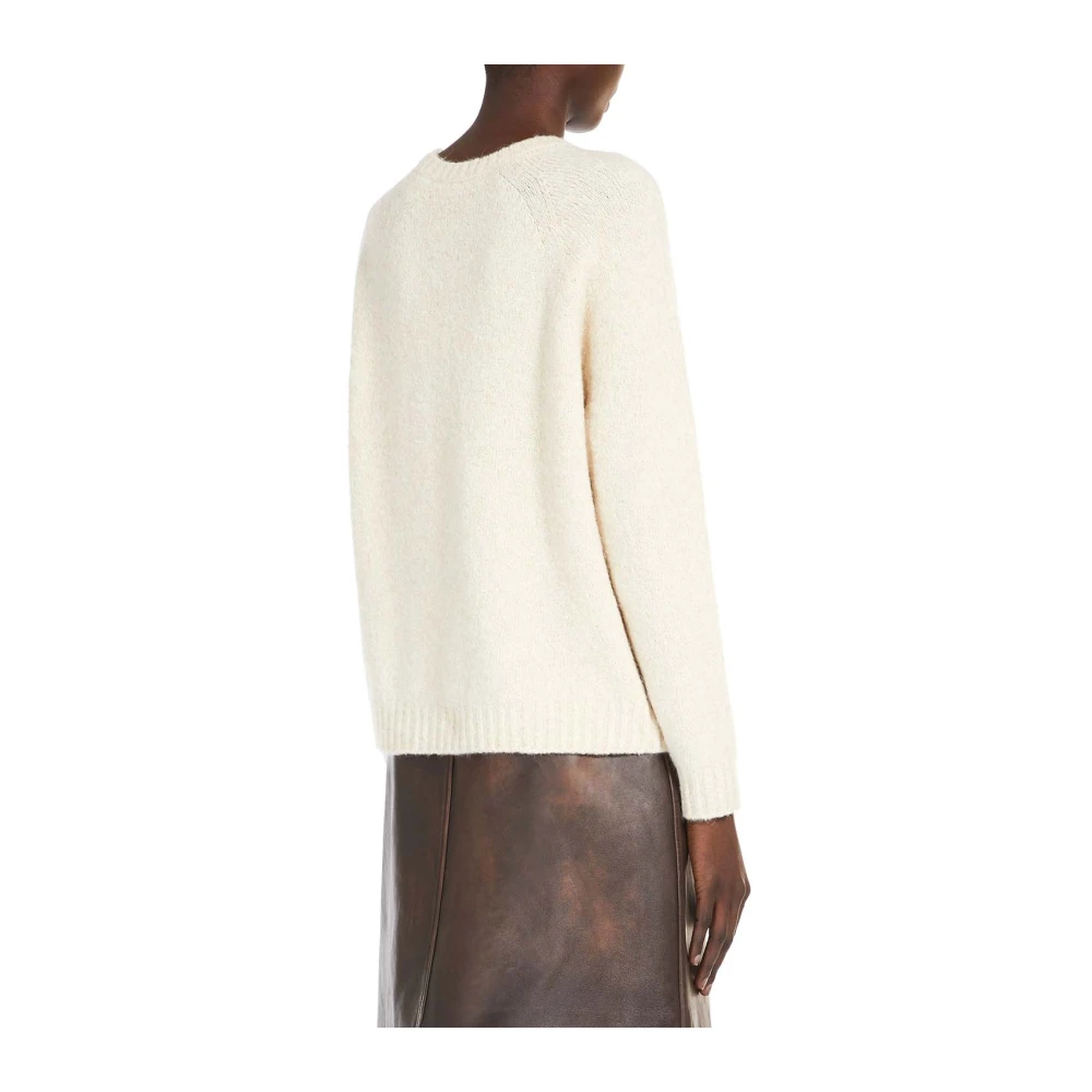 Max Mara Zachte Alpaca Katoen Trui Beige Dames