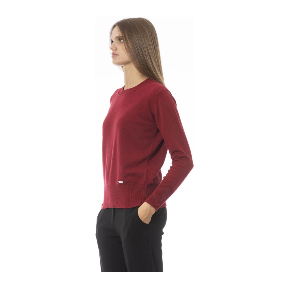 Baldinini Tijdloze Elegantie Crewneck Sweater Red Dames
