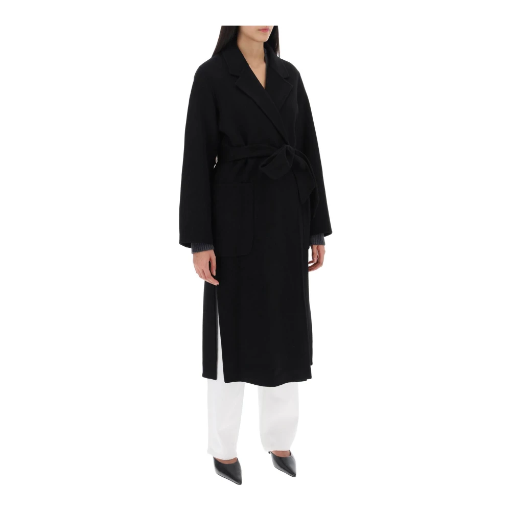 IVY OAK Handgestikte Deconstructed Manteljas Black Dames