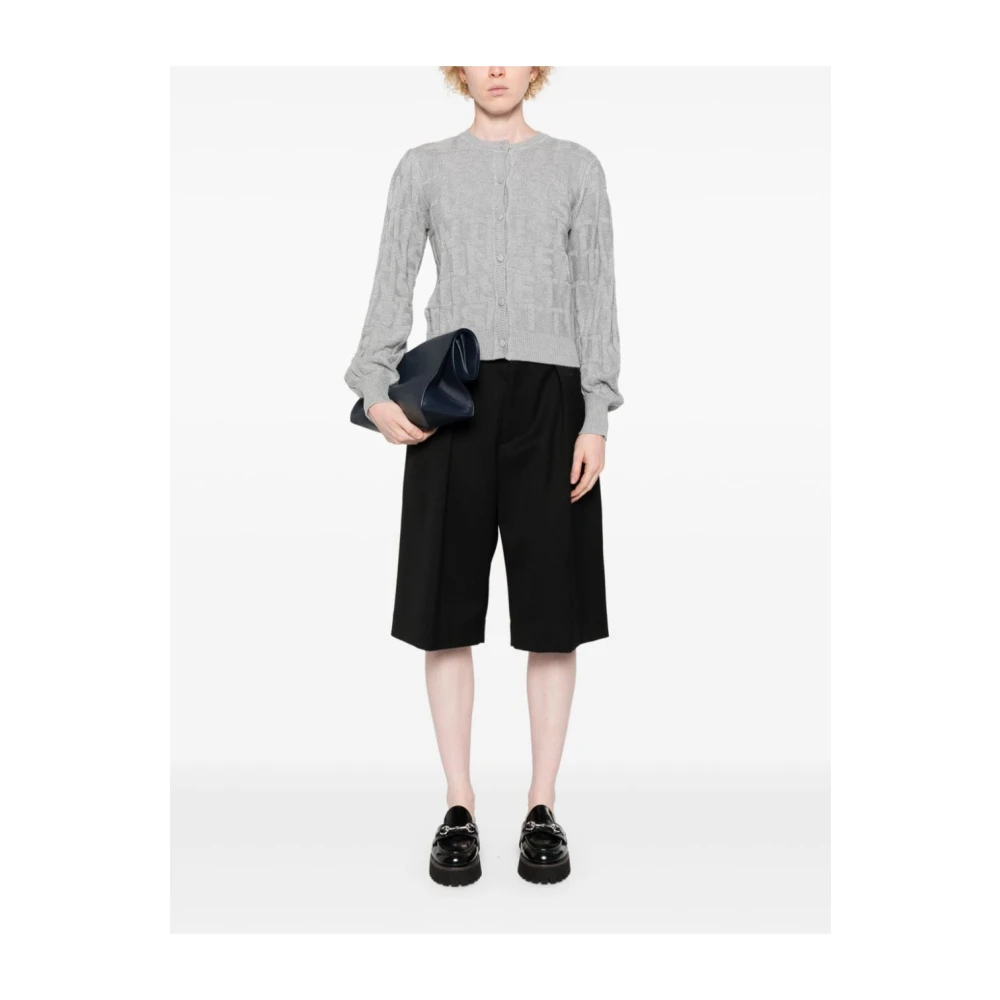 Twinset Grijze Cardigan met Monogramdetail Gray Dames