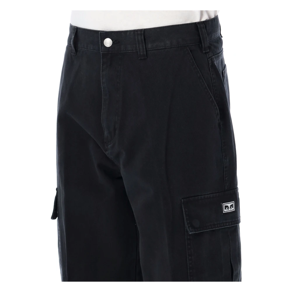 Obey Zwarte Cargo Broek Bigwig Stijl Black Heren