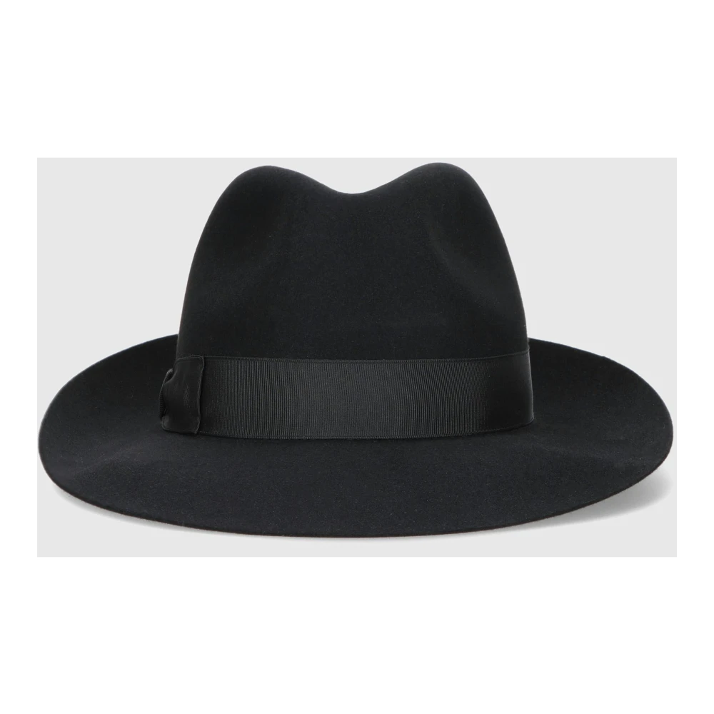 Borsalino Tijdloze Medium Rand Hoed Black Dames