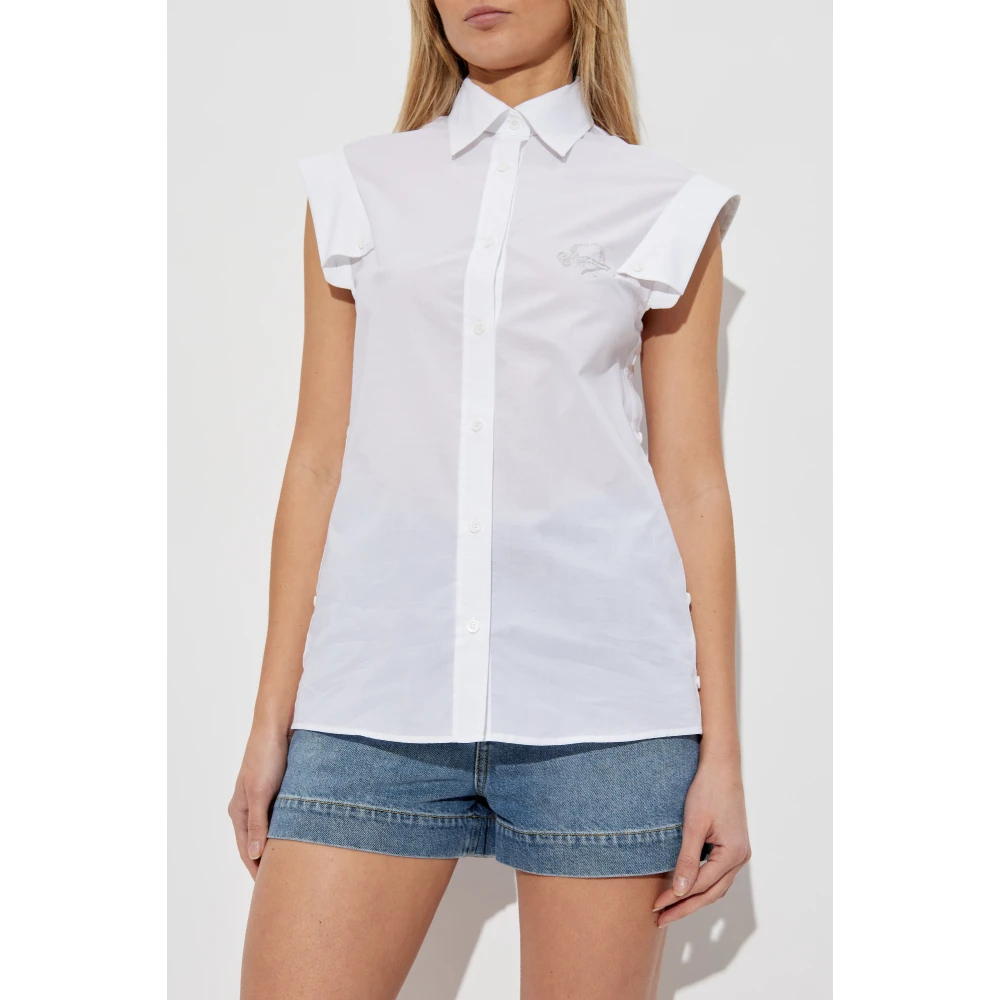 Moschino Mouwloos shirt White Dames