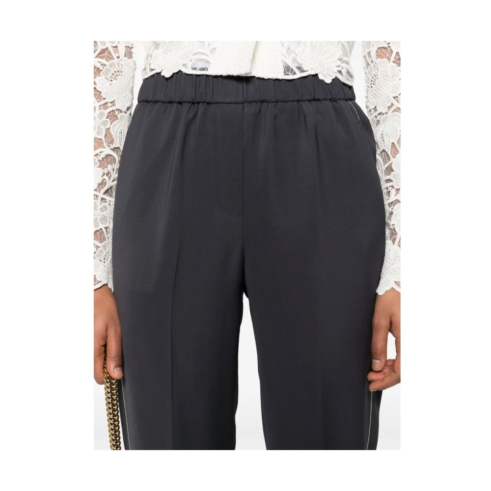 PESERICO Antracietgrijze Elastische Taillebroek Gray Dames