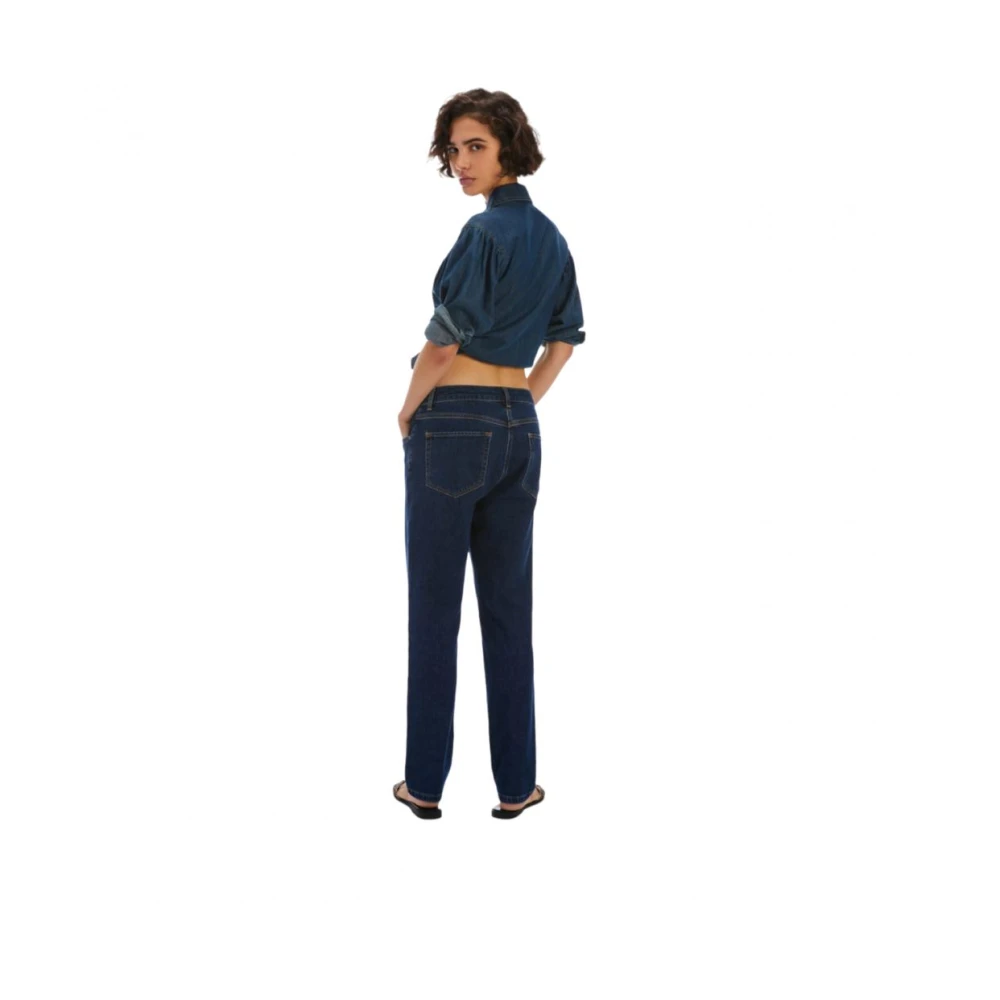 Pennyblack Katoenen Broek Grijs Label Blue Dames