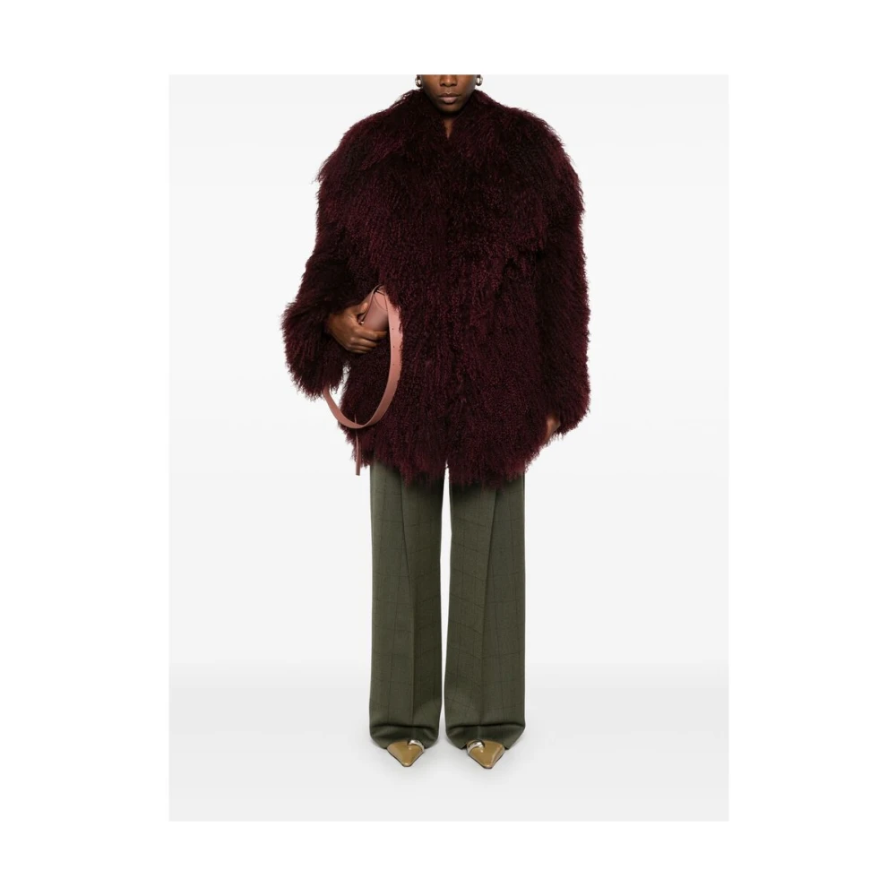 Salvatore Santoro Bordeaux Rood Leren Buitenkleding Red Dames