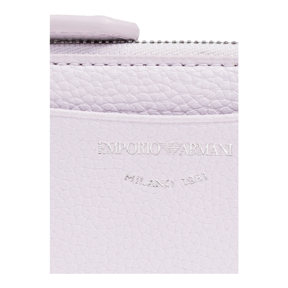 Emporio Armani Leren kaarthouder Purple Dames