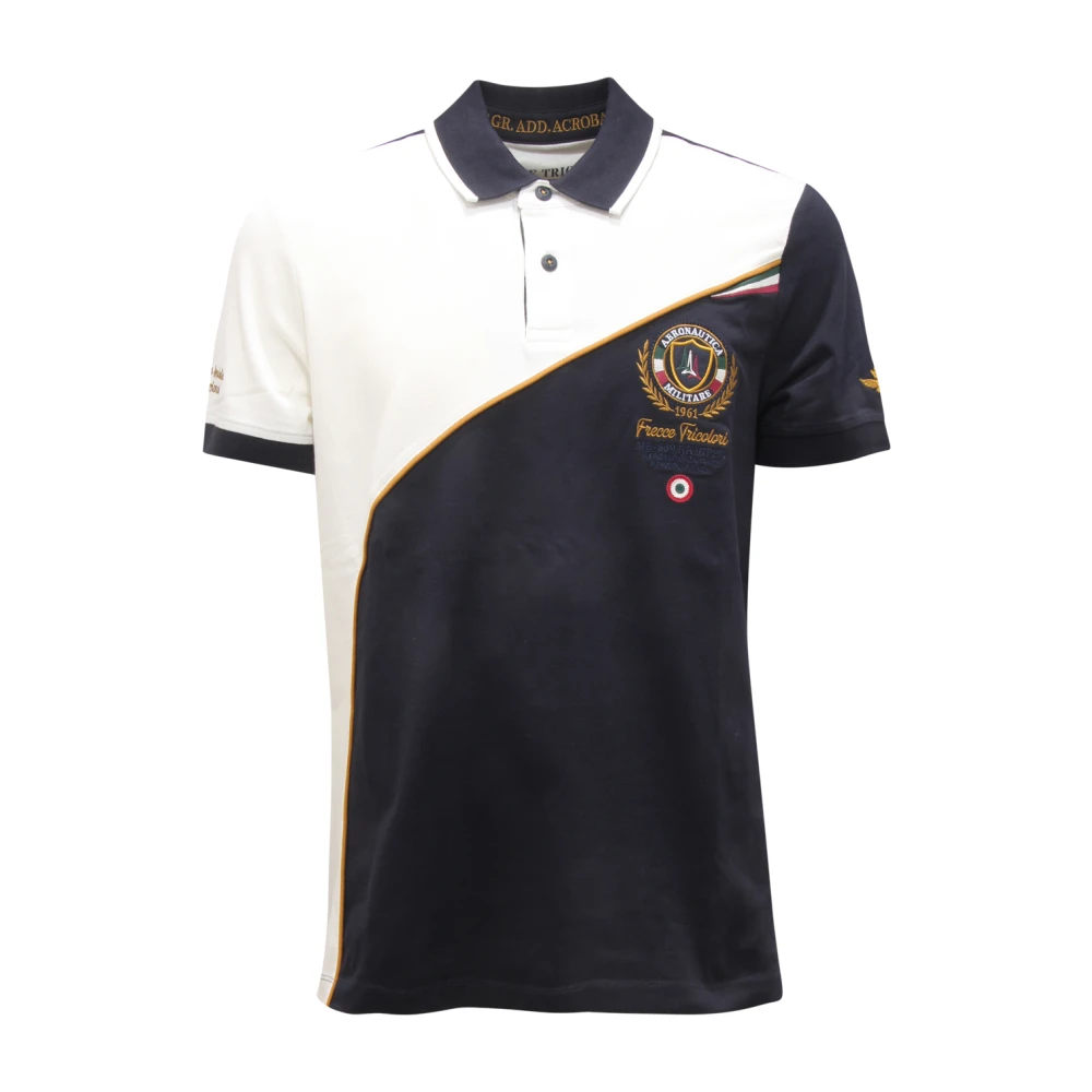 Aeronautica Militare Men's Blue Polo M.c. - Polo Shirts - S - Tops