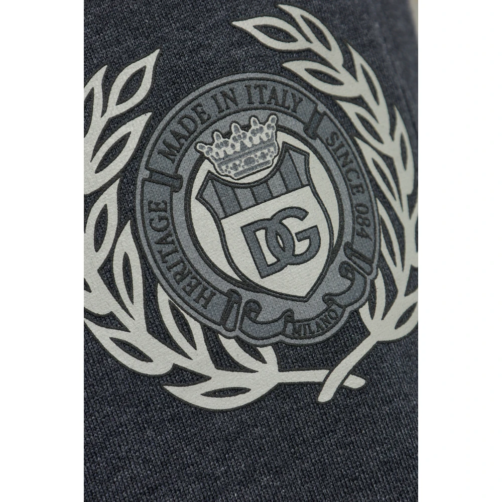 Dolce & Gabbana Sweatpants met bedrukt logo Gray Heren