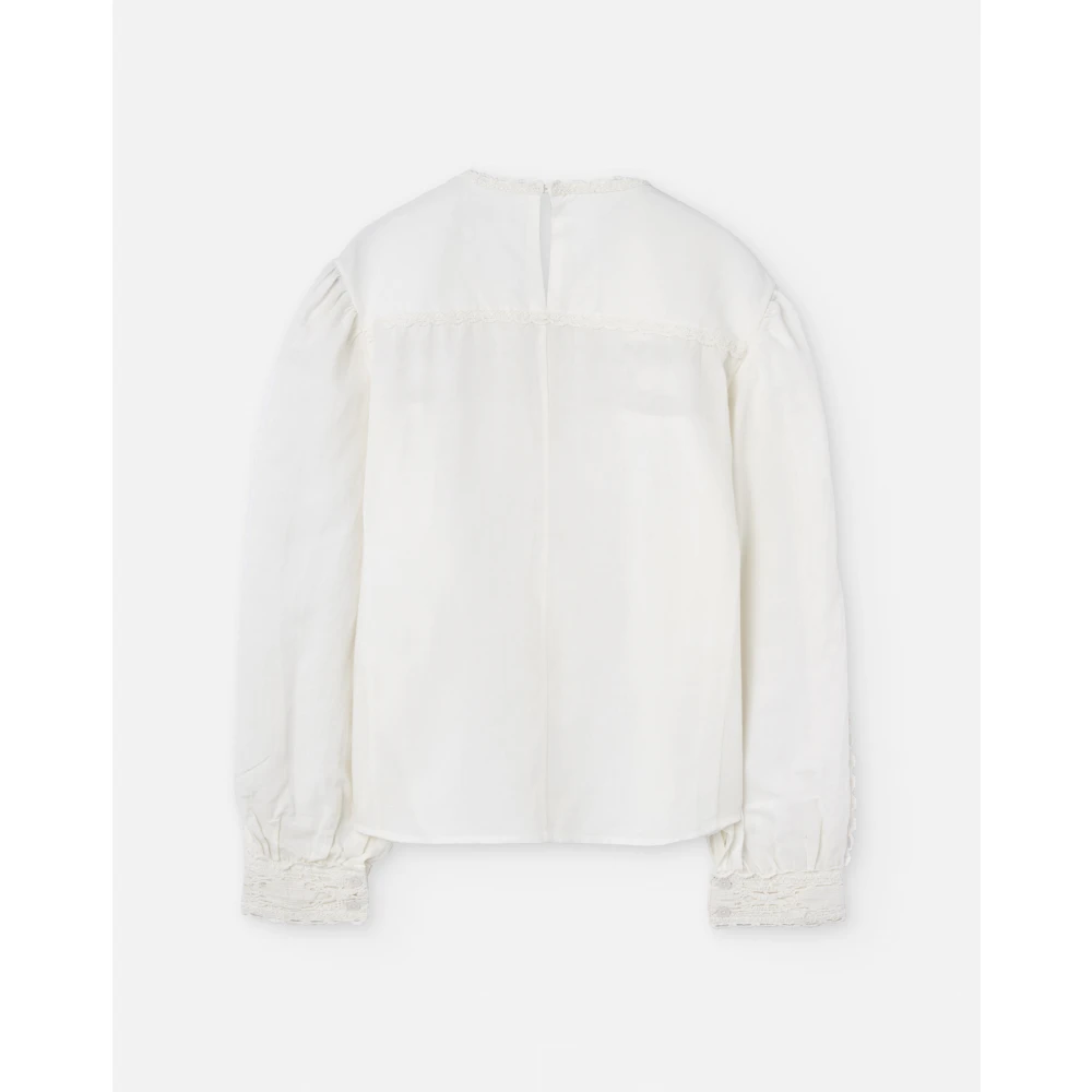 Isabel marant Witte Kant Detail Shirt White Dames