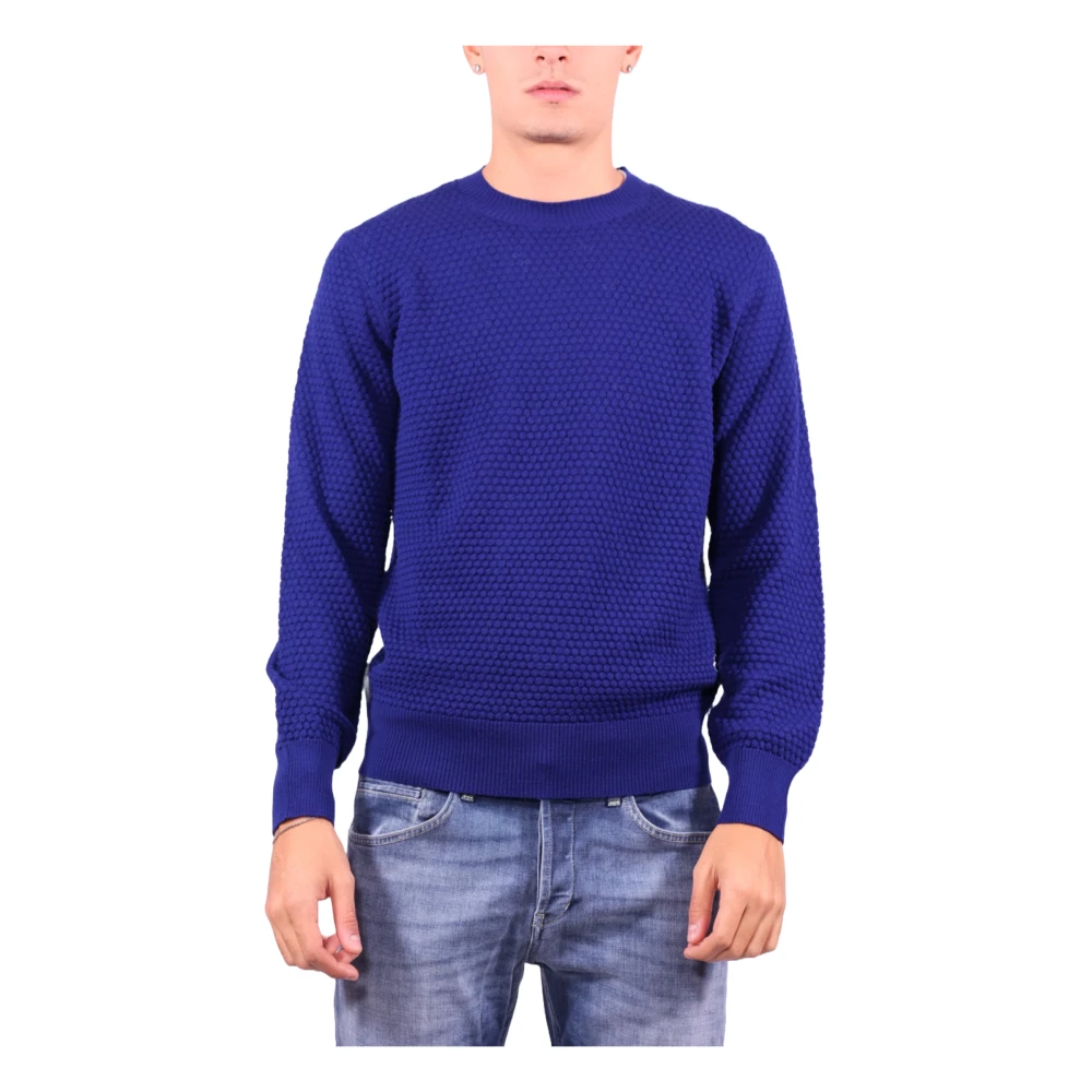 Kangra Blauwe Trui Ronde Hals Multiball Blue Heren