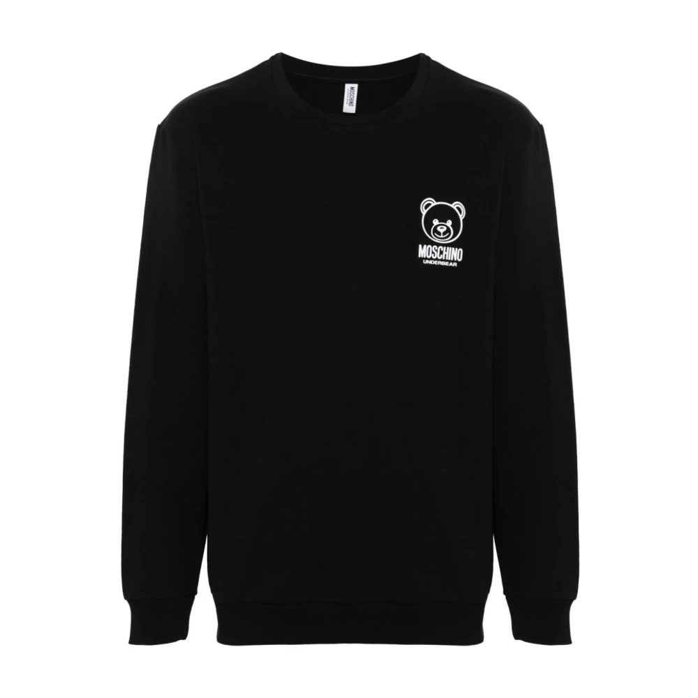 Moschino Zwarte Teddy Katoenen Sweatshirt Black Heren