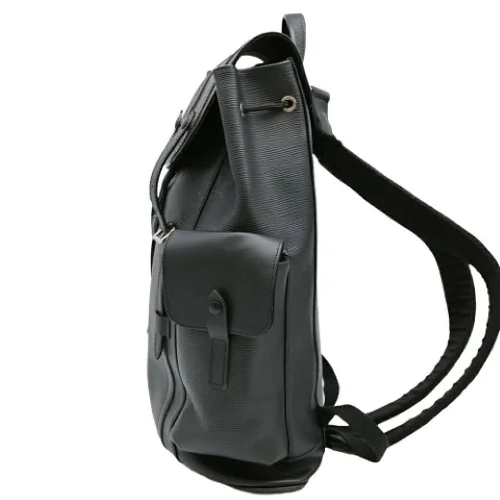 Louis Vuitton Vintage Pre-owned Leather backpacks Black Dames