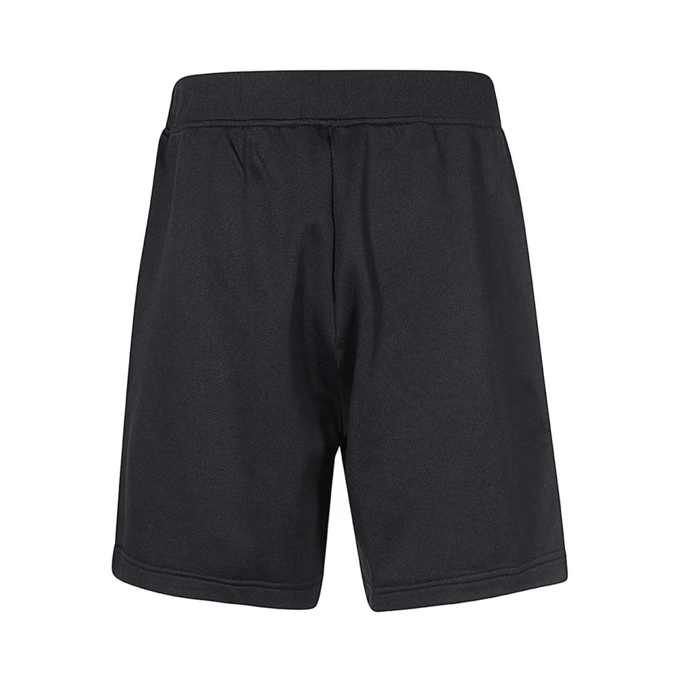 Dsquared2 Contrast Streep Fleece Shorts Black Heren