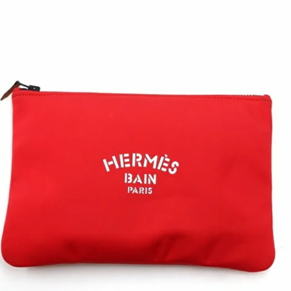 Hermès Vintage Pre-owned Nylon pouches Red Dames