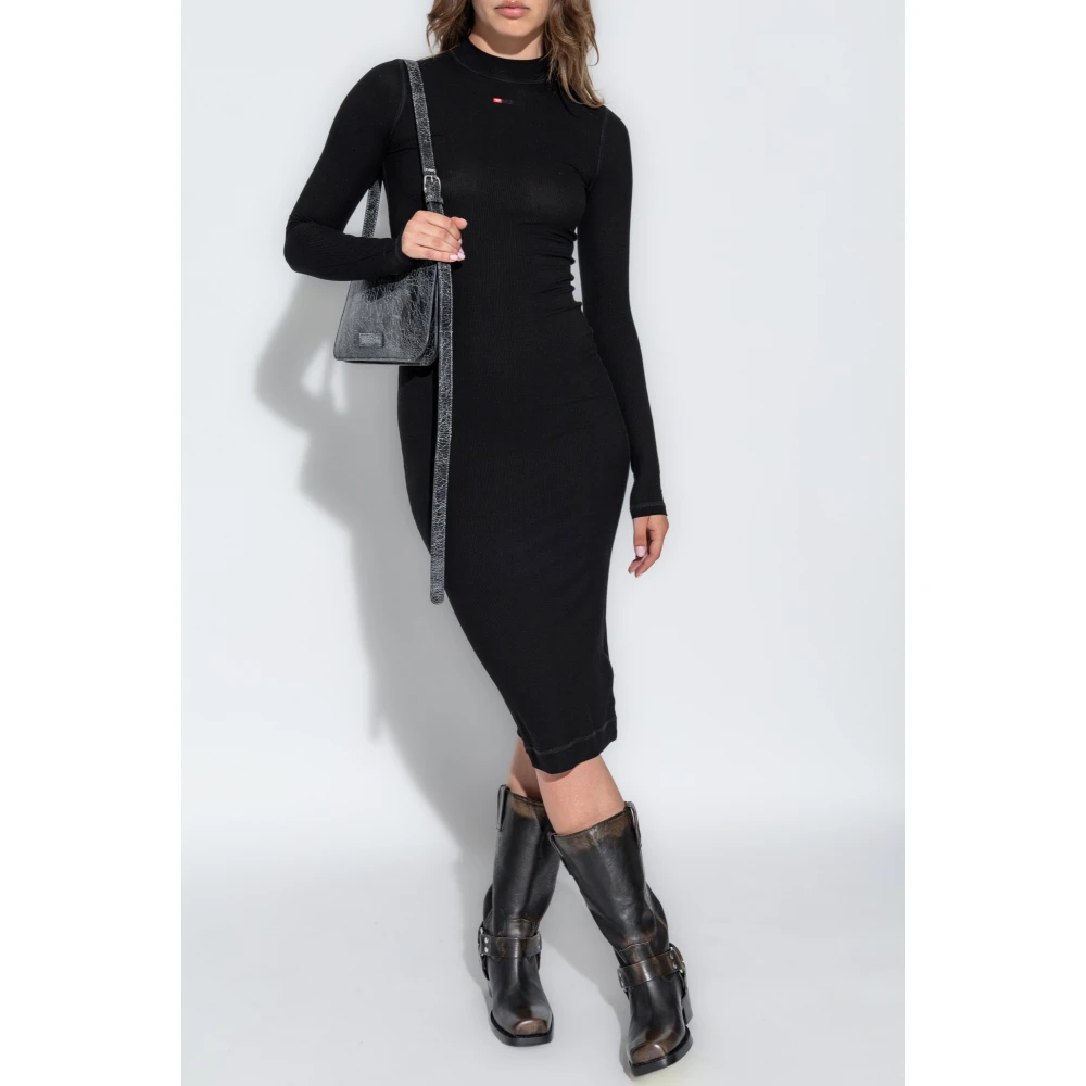 Diesel Jurk D-Mokky-Ls-Microdiv Black Dames