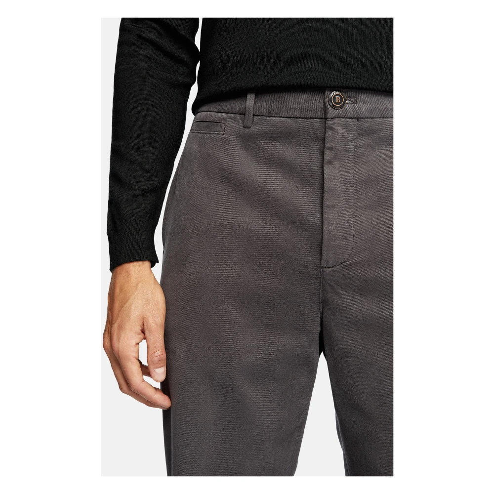 Boggi Milano Katoenen Broek Blue Heren
