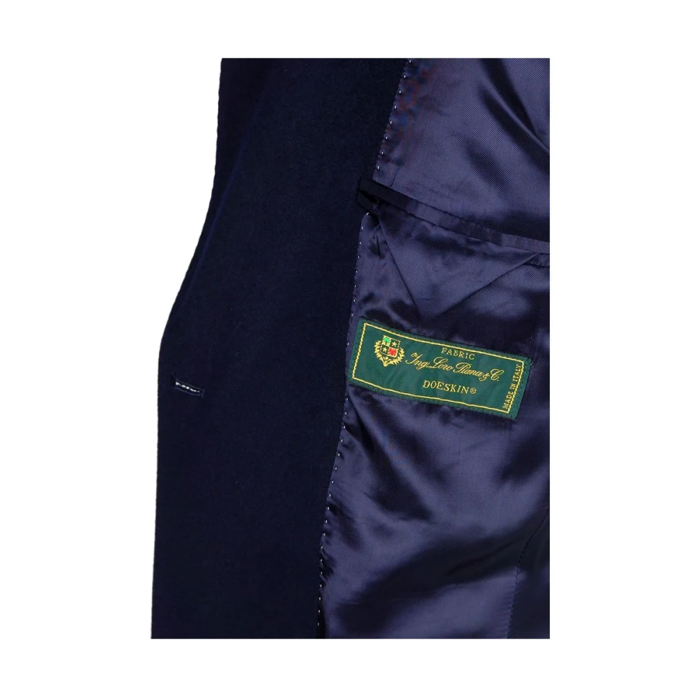 Made in Italia Blauwe Wollen Blazer Dubbel-Breasted Heren Blue Heren