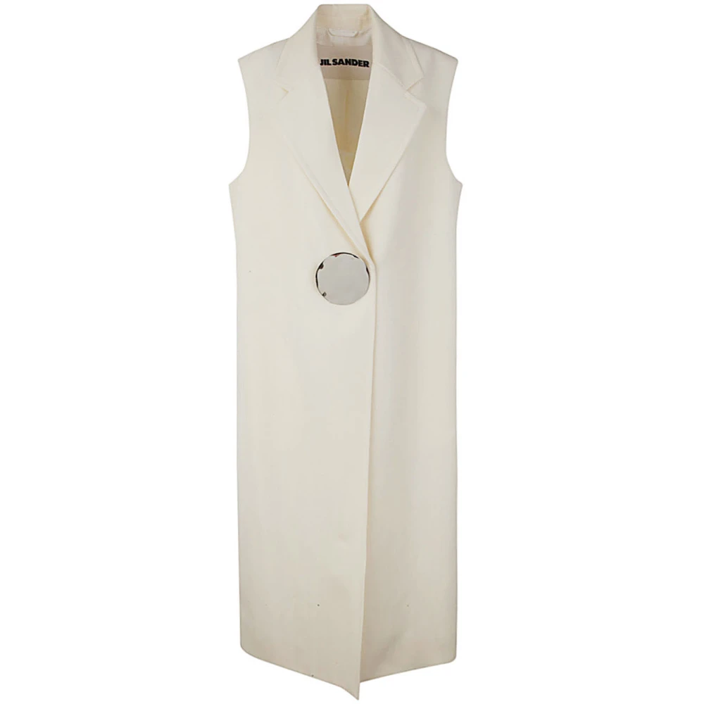 Jil Sander Op Maat Gemaakt Gilet Beige Dames