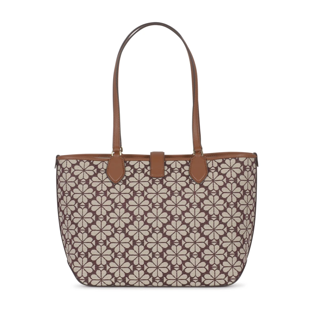 Kate Spade Bloemen Jacquard Medium Open Tote Tas Brown Dames