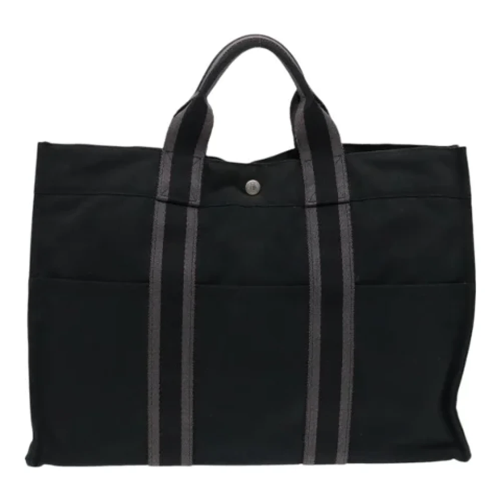 Hermès Vintage Pre-owned Canvas handbags Gray Dames