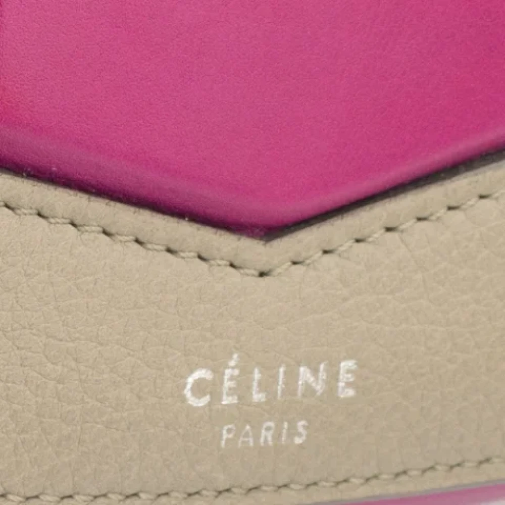 Celine Vintage Pre-owned Leather celine-bags Gray Dames