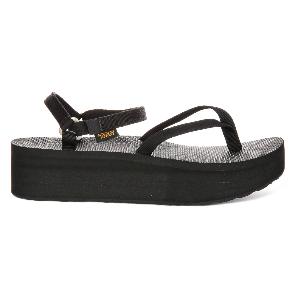 Teva Women's Black Wedges, 4 Uk, Slim Flatform Sandals