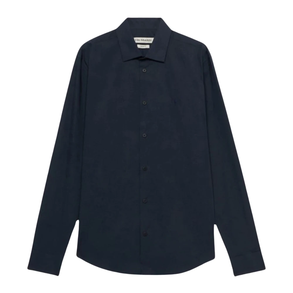 Trussardi Hombre Azul - Camisa Slim Fit Stretch Popelina - Shirts - Xl
