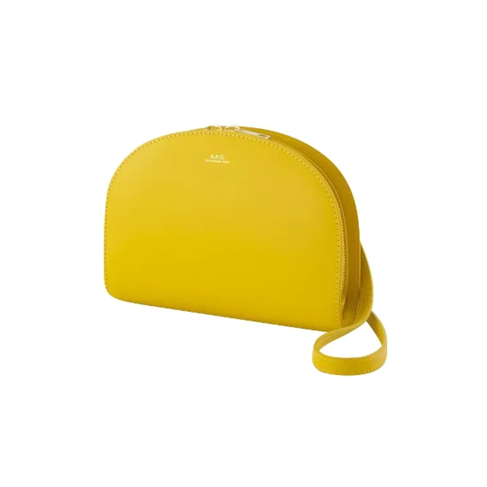 A.p.c. Leather shoulder-bags Yellow Dames