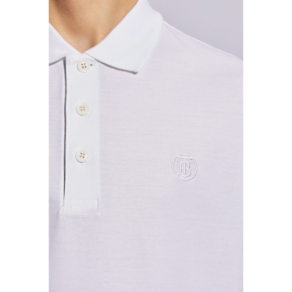 Burberry Polo shirt met logo White Heren
