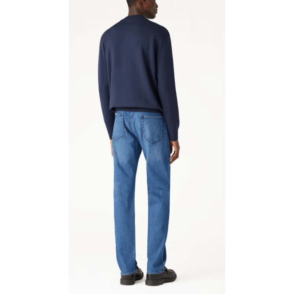 Loro Piana Japanse Azure Five-Pocket Broek Blue Heren