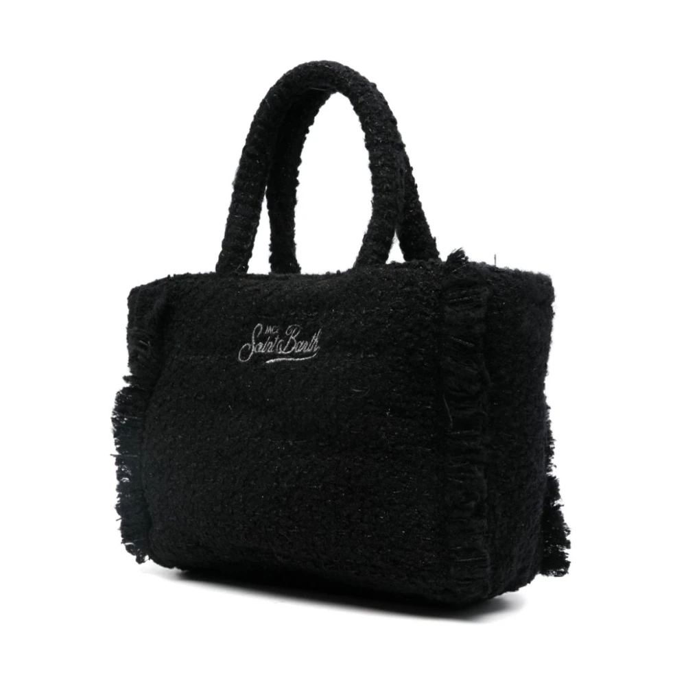 MC2 Saint Barth Zwarte Tweed Top Handtas Black Dames